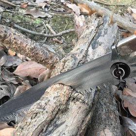REXBETI folding saw rubber-coated handle provides secure grip in wet conditions