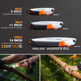 REXBETI rugged 8 inch rubber coated handle offers firm grip