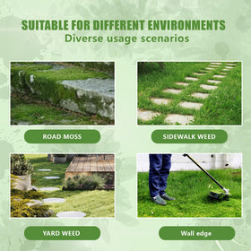 Rexinc in-action clears dense weeds along a fence line.