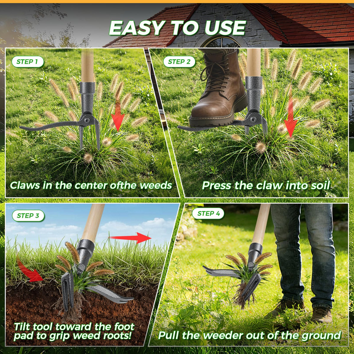 RexWeed dandelion and crabgrass removal in action highlights effective root pull