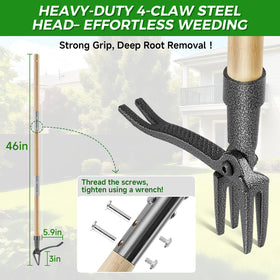 RexWeed easy-storage feature shows three-part disassembly for compact storage