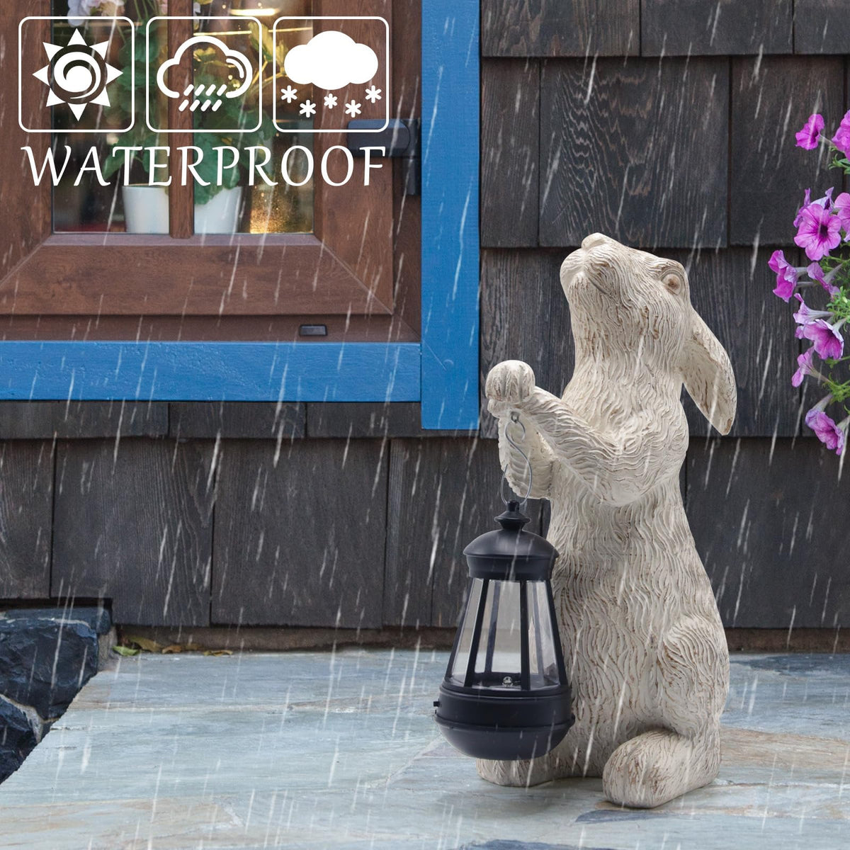 REYISO bunny figurine outdoor garden focal point for yard