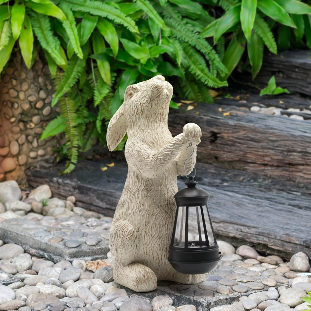 REYISO solar powered garden light recharges by day for evening glow