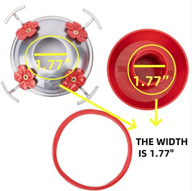 REZIPO base shows silver cover with red flower and perches for durability and appeal.