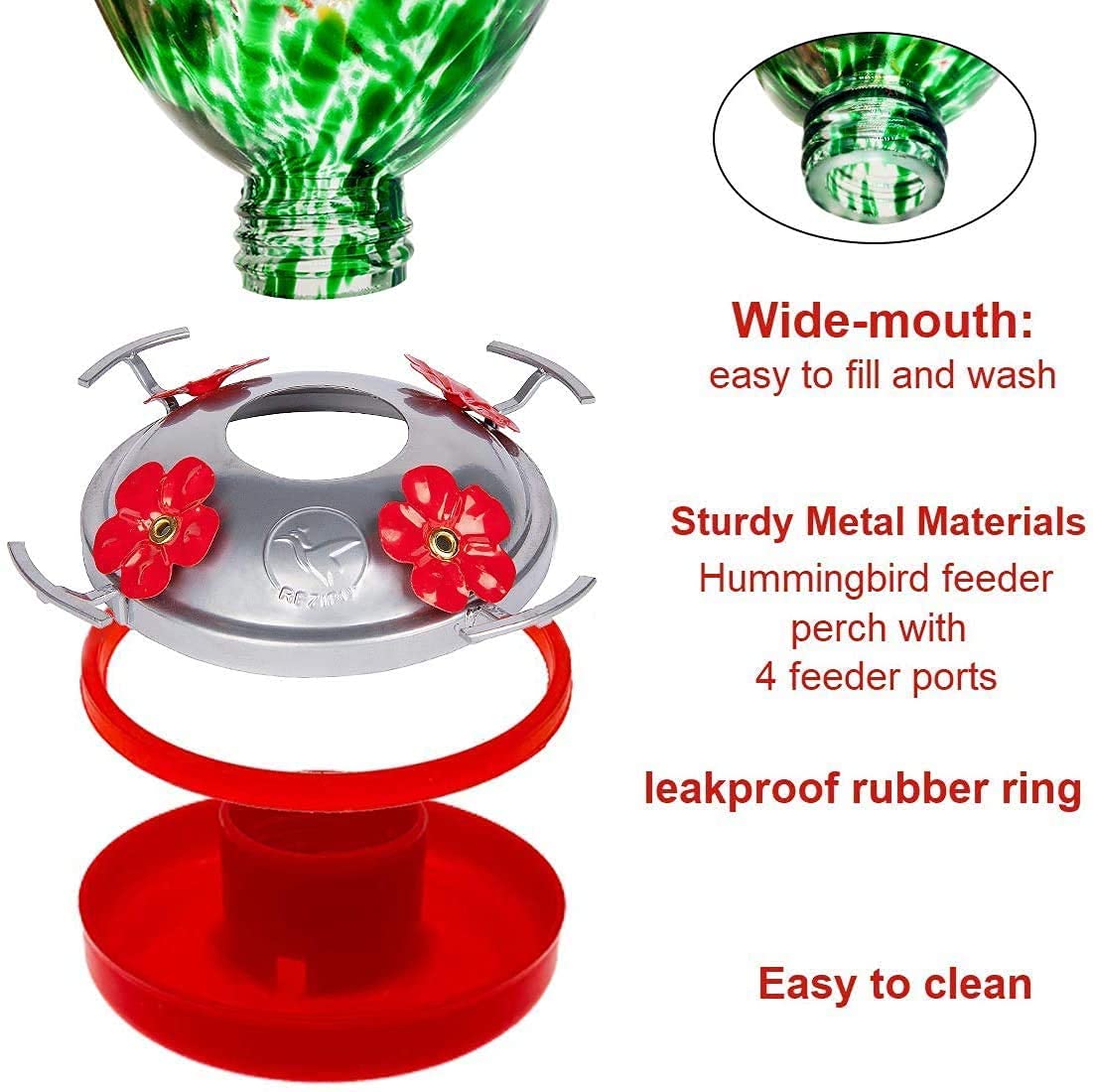 Leak-proof gasket on REZIPO bottom base reduces spills during feeding.