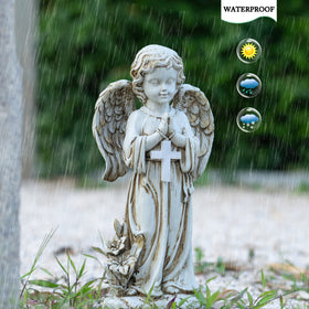 Rezpuao garden memorial angel adds a loving outdoor tribute