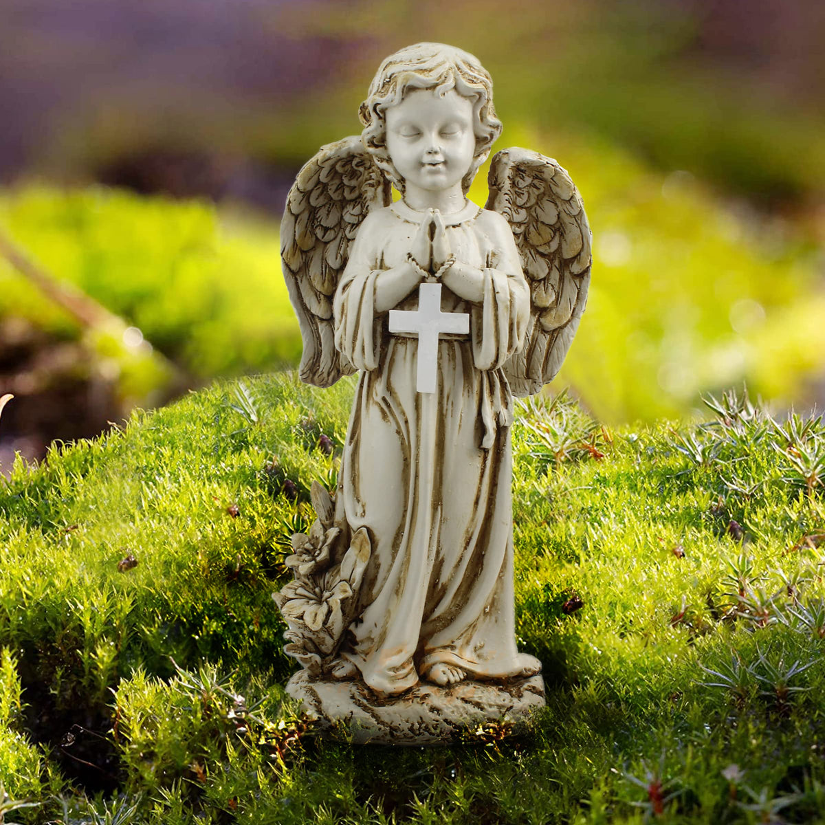 Rezpuao heart, flowers, cross motif with gentle glow