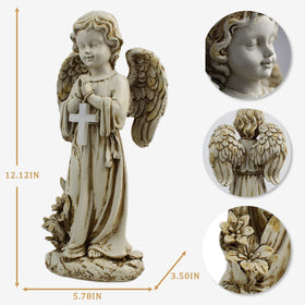 Rezpuao porch lawn angel ready for display on any outdoor space