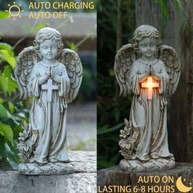 Rezpuao resin praying angel figurine with hand-painted details