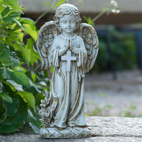 Rezpuao solar angel light highlighting wing detail for outdoor decor