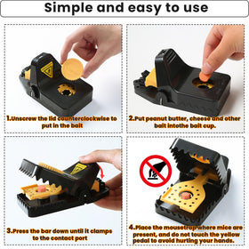 RGBRW mouse trap inside garage shows versatile placement for home pest control.