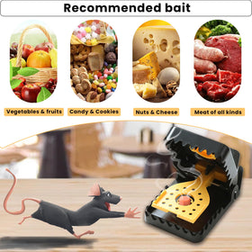RGBRW mousetrap durable plastic emphasizes long-lasting, reusable design.
