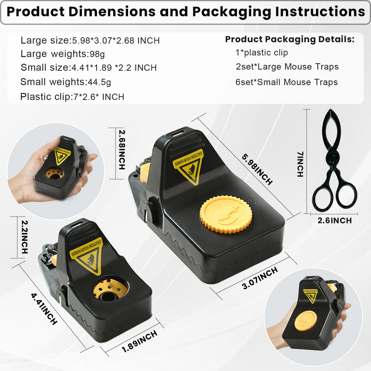 RGBRW mousetrap release easy shows quick reset and safe disposal.