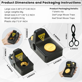 RGBRW mousetrap release easy shows quick reset and safe disposal.