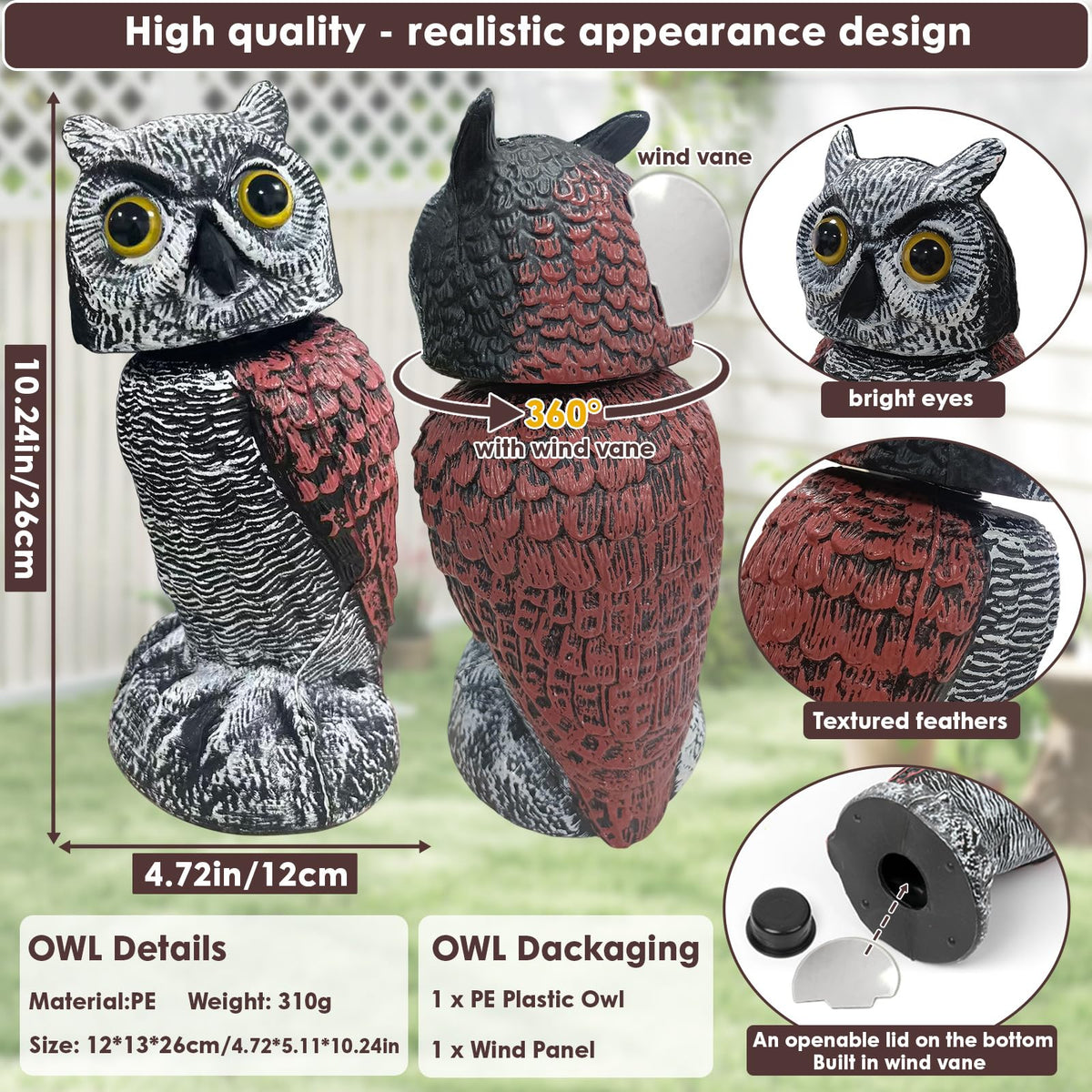 RGBRW wind panel helps the head turn like a natural sensor.