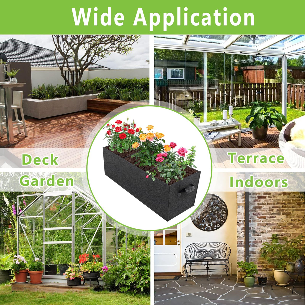 RGJ dual-handles on both sides facilitate easy movement to sun or shade