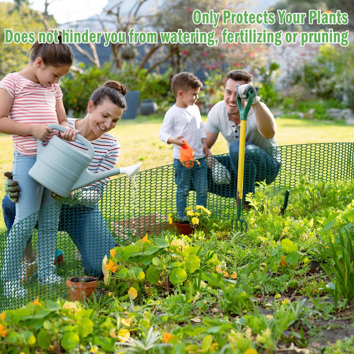 RGJ animal-proof fencing helps keep rabbits and birds away.