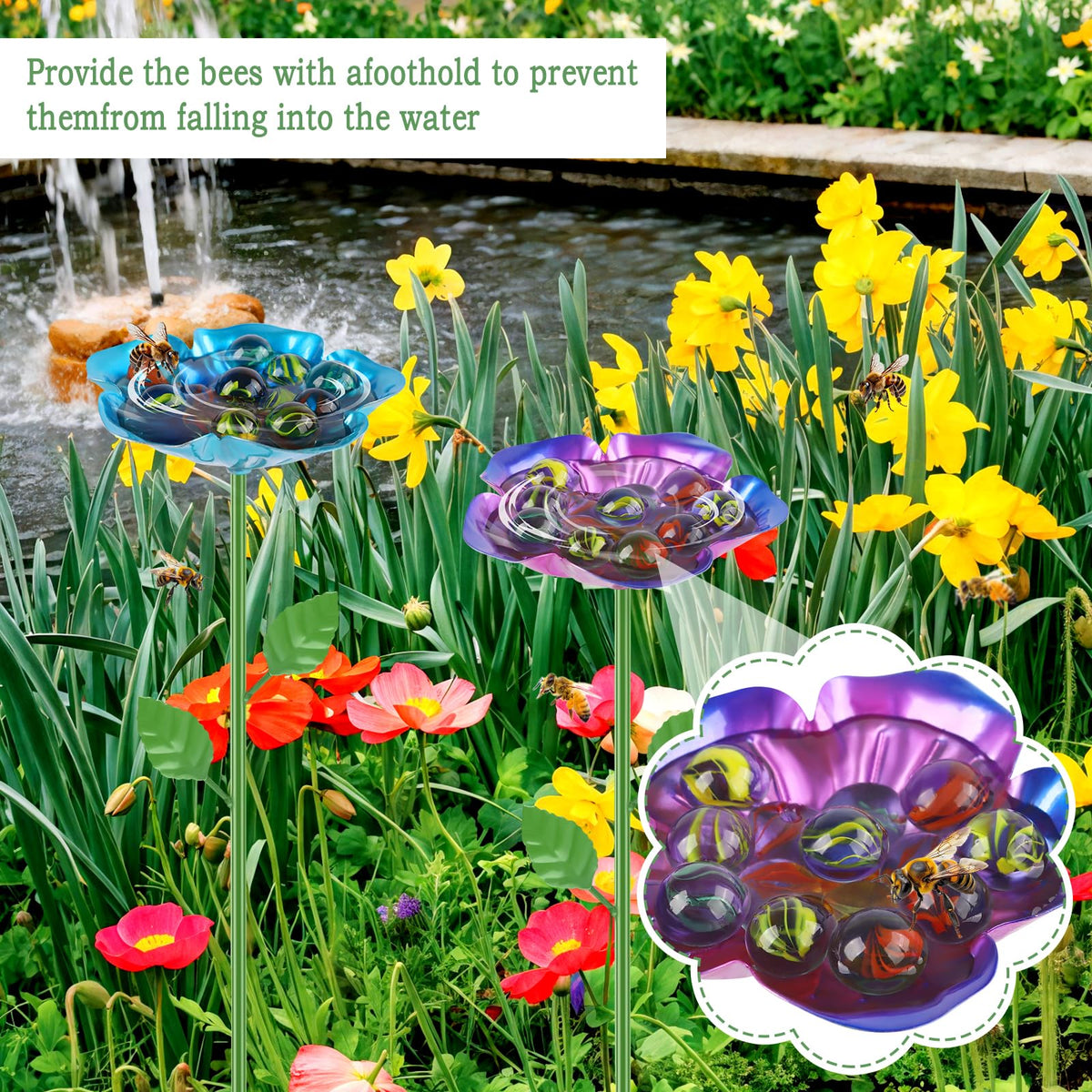 RGJ bee watering station water-for-bees-butterflies supports pollinators in outdoor spaces.
