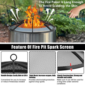 RGJ tight-mesh screen traps embers while allowing airflow.