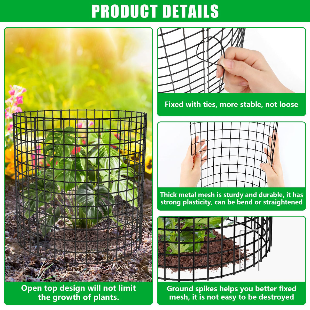 RGJ garden gloves protect hands during installation and maintenance.