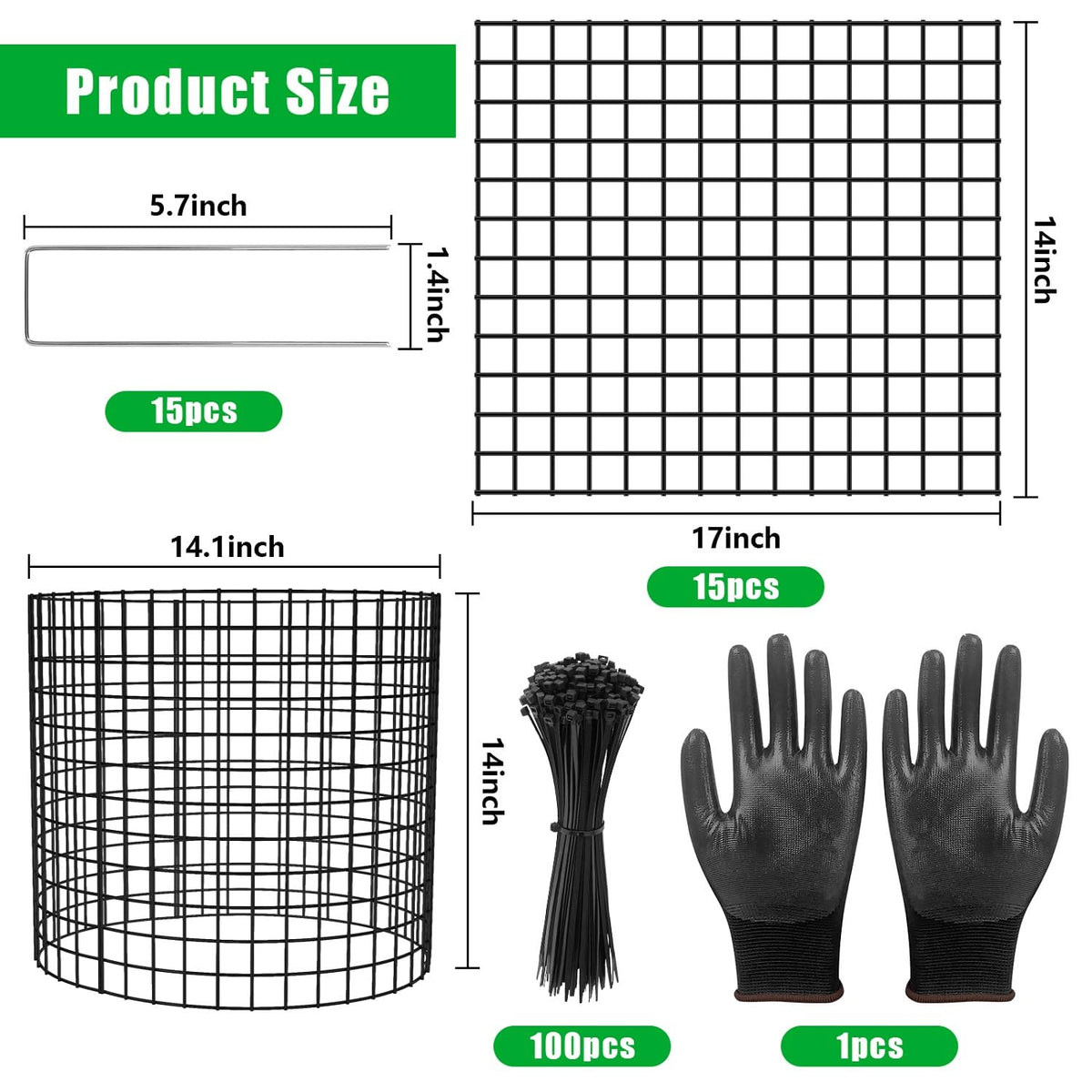 RGJ ground stakes secure cages to soil, preventing movement from wind and animals.