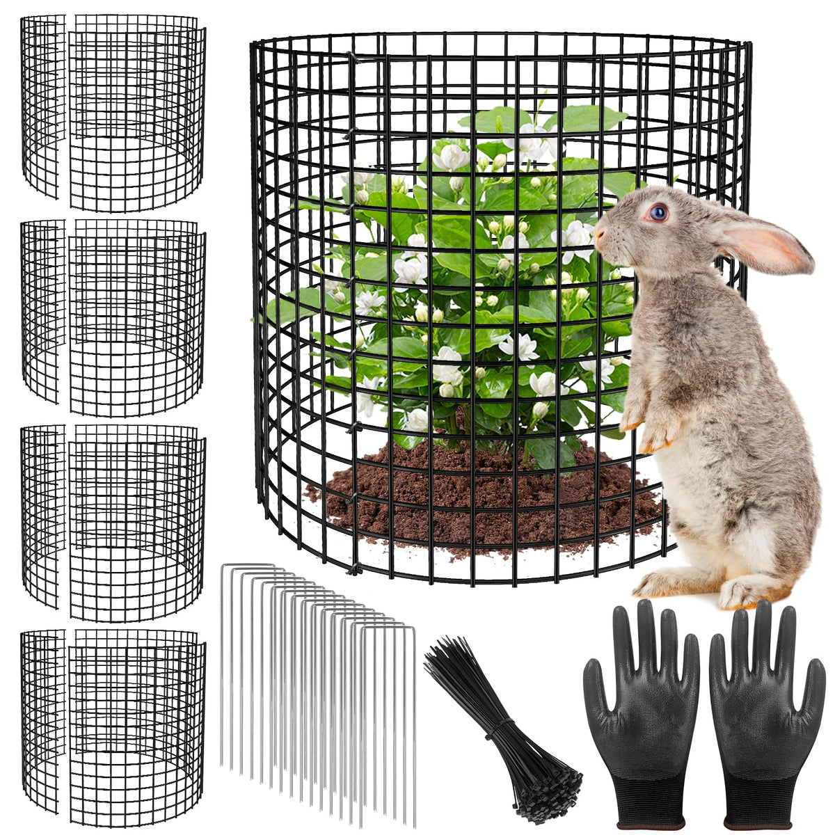 RGJ plant protector kit contents shown for easy setup and customization.