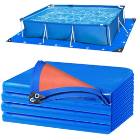 RGJ pool liner pad 10x7 blue front protects the pool bottom from abrasion and wear.