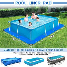 RGJ pool liner pad 10x7 orange back adds high-visibility color and versatile use.