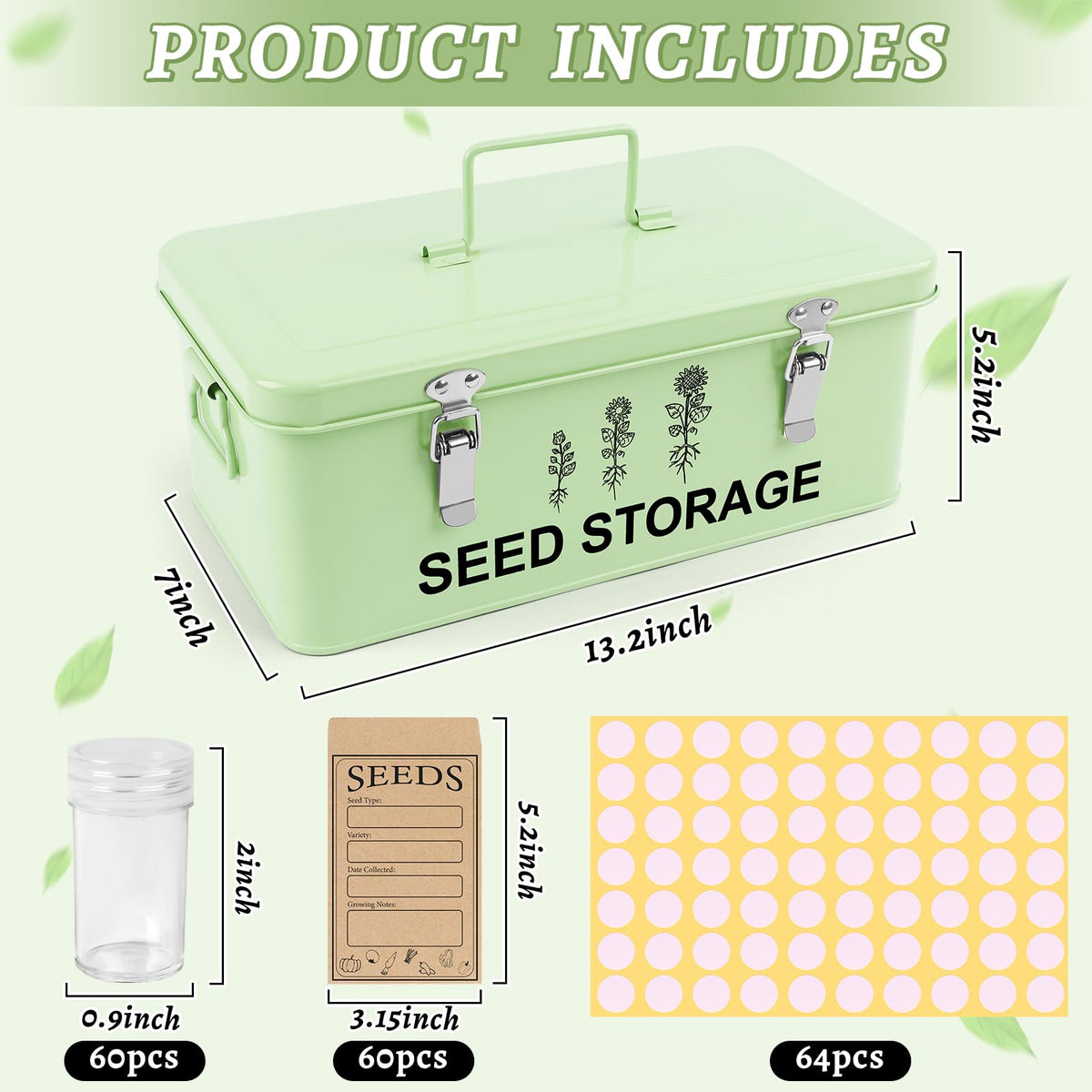 RGJ seed storage box lid with safety locks keeps seeds secure and protected.