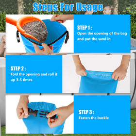RGJ waterproof weight bag keeps contents dry and ready for reuse.