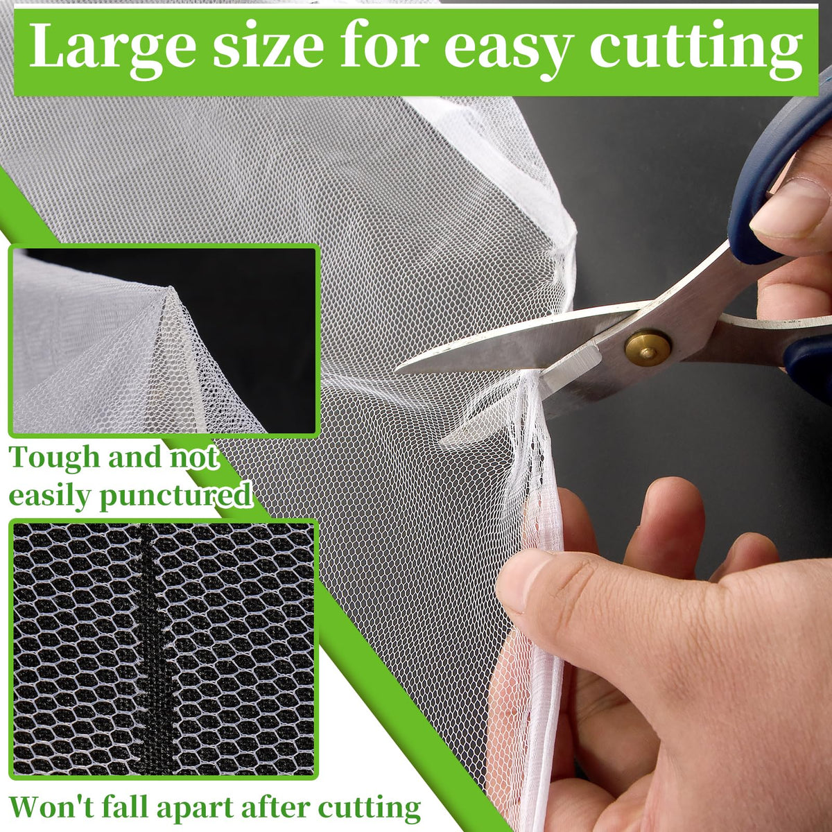 RGQSUN 40D polyester material offers durable outdoor protection against wear and tear.