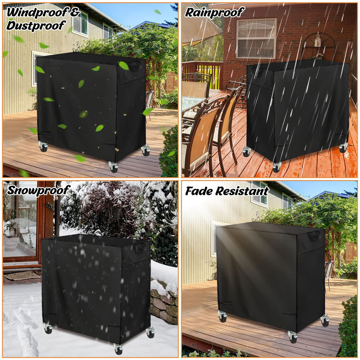 RGQSUN easy-clean fabric accepts damp wipe and spot cleaning.