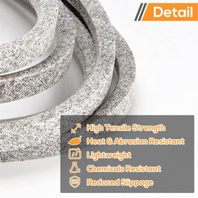 RGQSUN aramid-neoprene belt close-up shows durable material