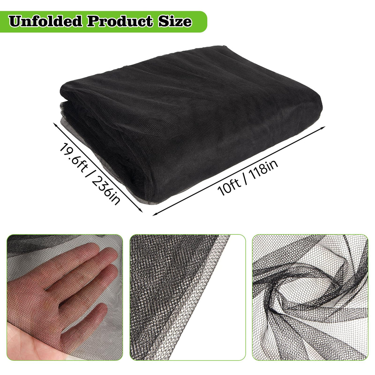 RGQSUN mosquito netting close-up breathable mesh allows sun and airflow