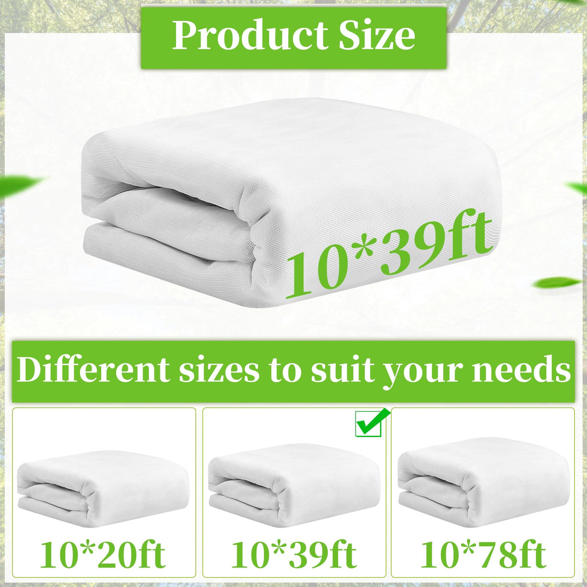 RGQSUN mosquito netting protects plants from insects while letting sun and air through.