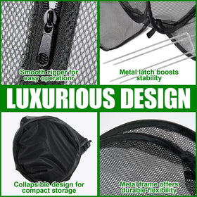 RGQSUN pop-up garden netting cover 28x28x32 in fits seedlings.