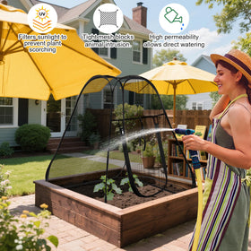 RGQSUN pop-up garden netting cover portable design for beds.