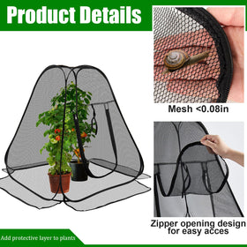 RGQSUN pop-up garden netting cover stakes keep cover stable outdoors.