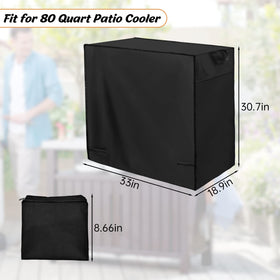 RGQSUN waterproof oxford canvas cover shields outdoor ice chests from weather.