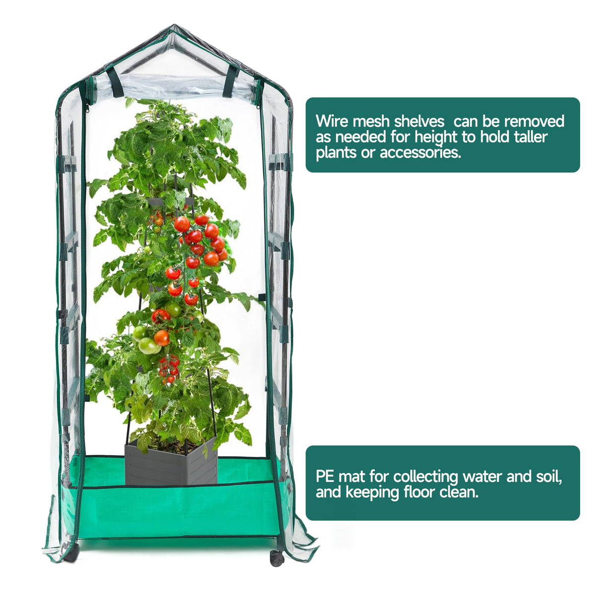 RHAHA portable greenhouse designed for indoor and outdoor use with wheels