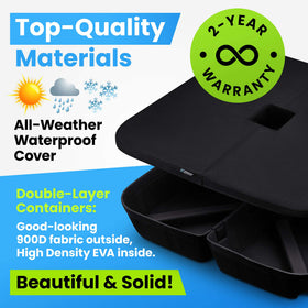 Rhino BaseMate 200 lb capacity secures cantilever umbrellas on any base type.