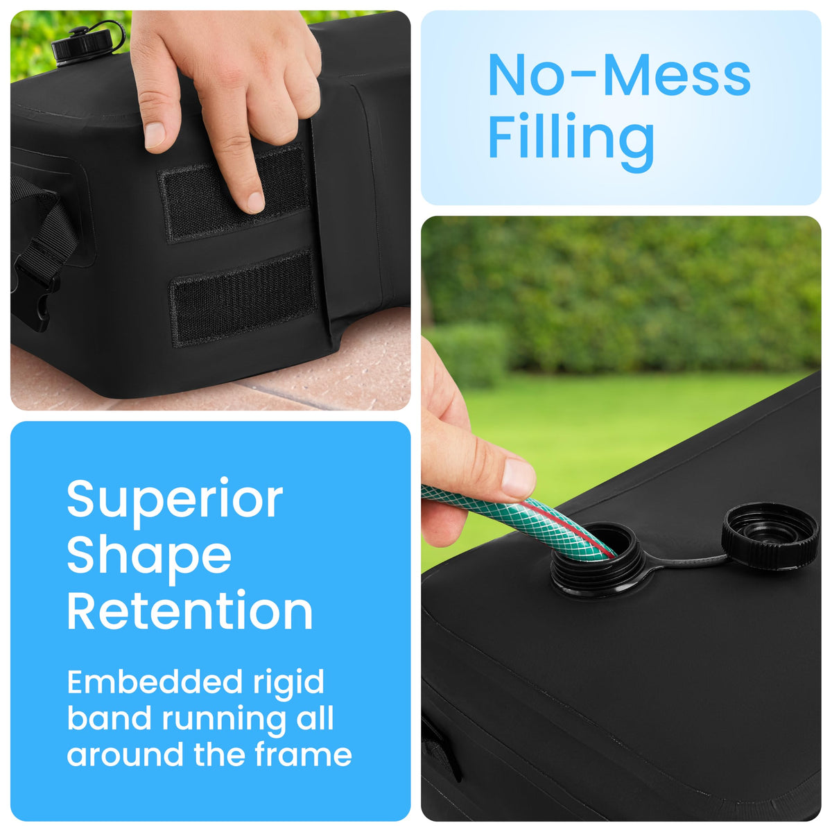 Rhino BaseMate all-weather base withstands outdoor conditions for year-round use
