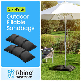 Rhino BaseMate fillable bags hold up to 49 lbs for secure setups
