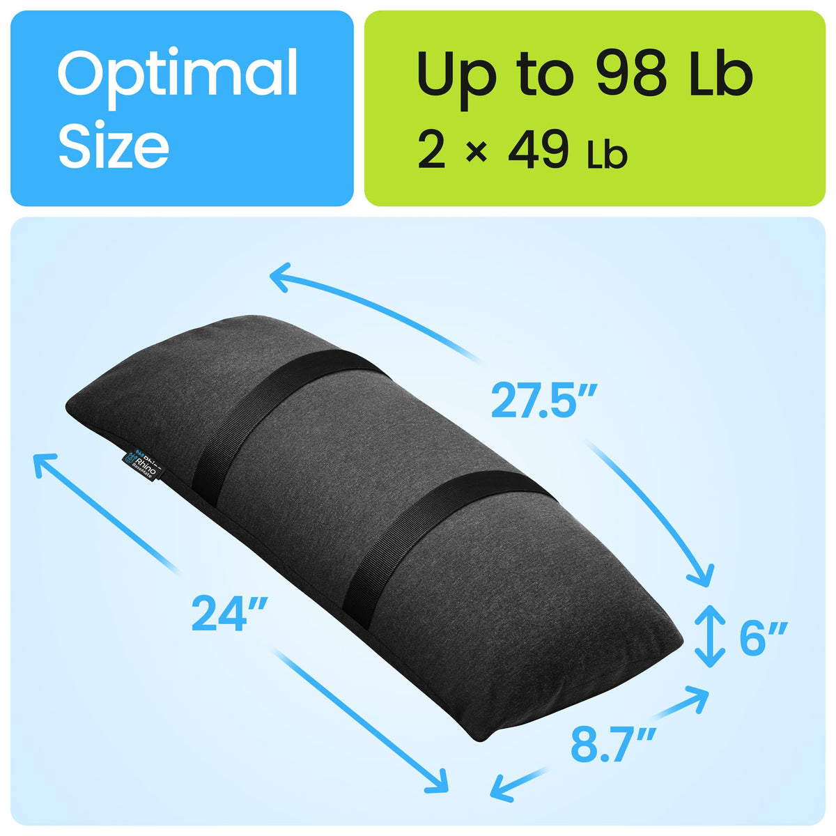 Rhino BaseMate umbrella base weights used on a patio setup