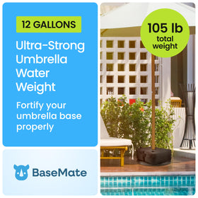 Rhino BaseMate side-slot fill opening enables quick, spill-free water filling