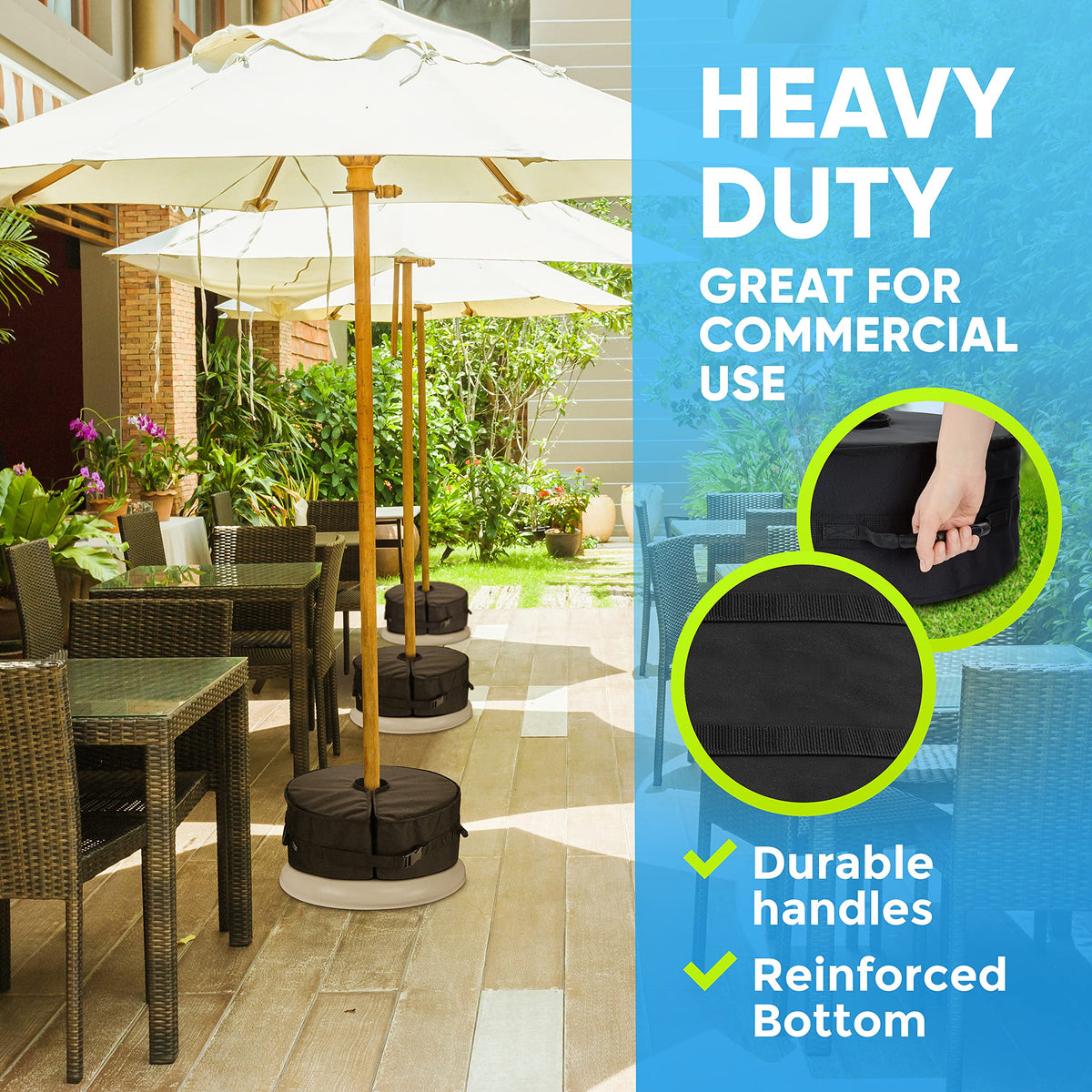 Rhino BaseMate black finish adds sleek style to your patio