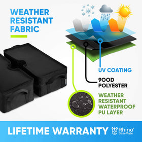 Rhino BaseMate all-weather design withstands sun, rain, and cold outdoor conditions.