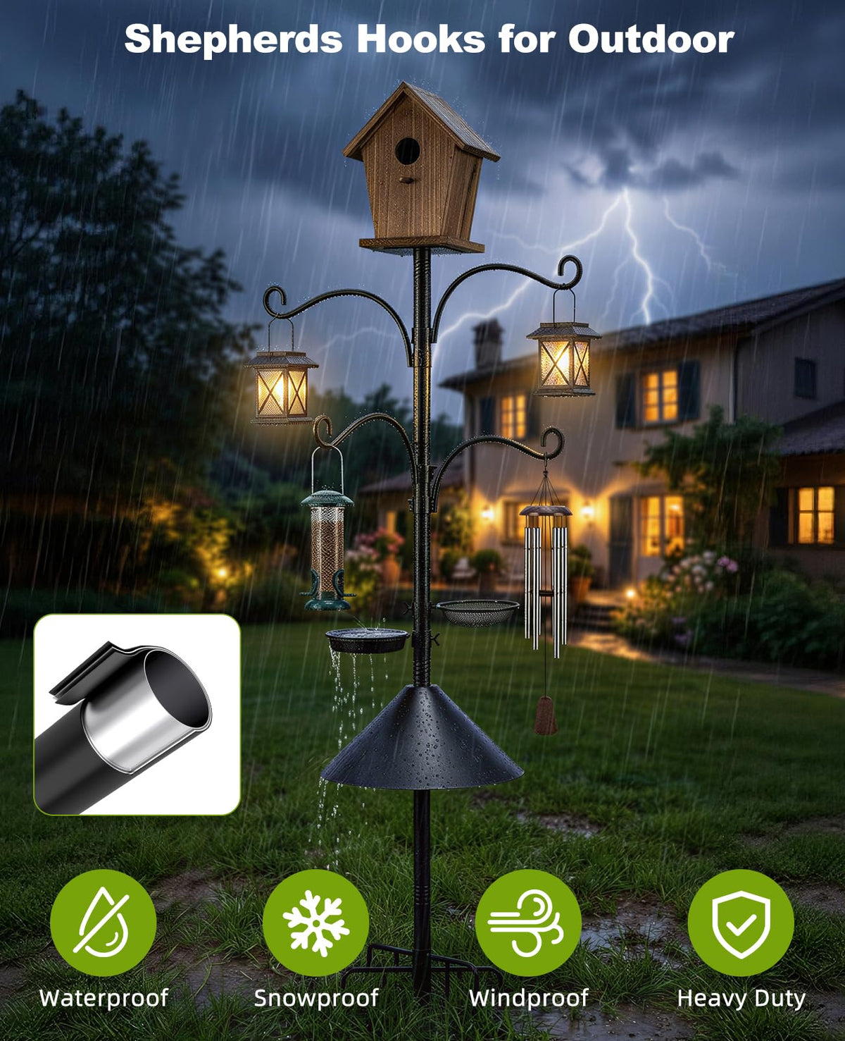 Easy-install Rhino Valley pole stand with adjustable height options.
