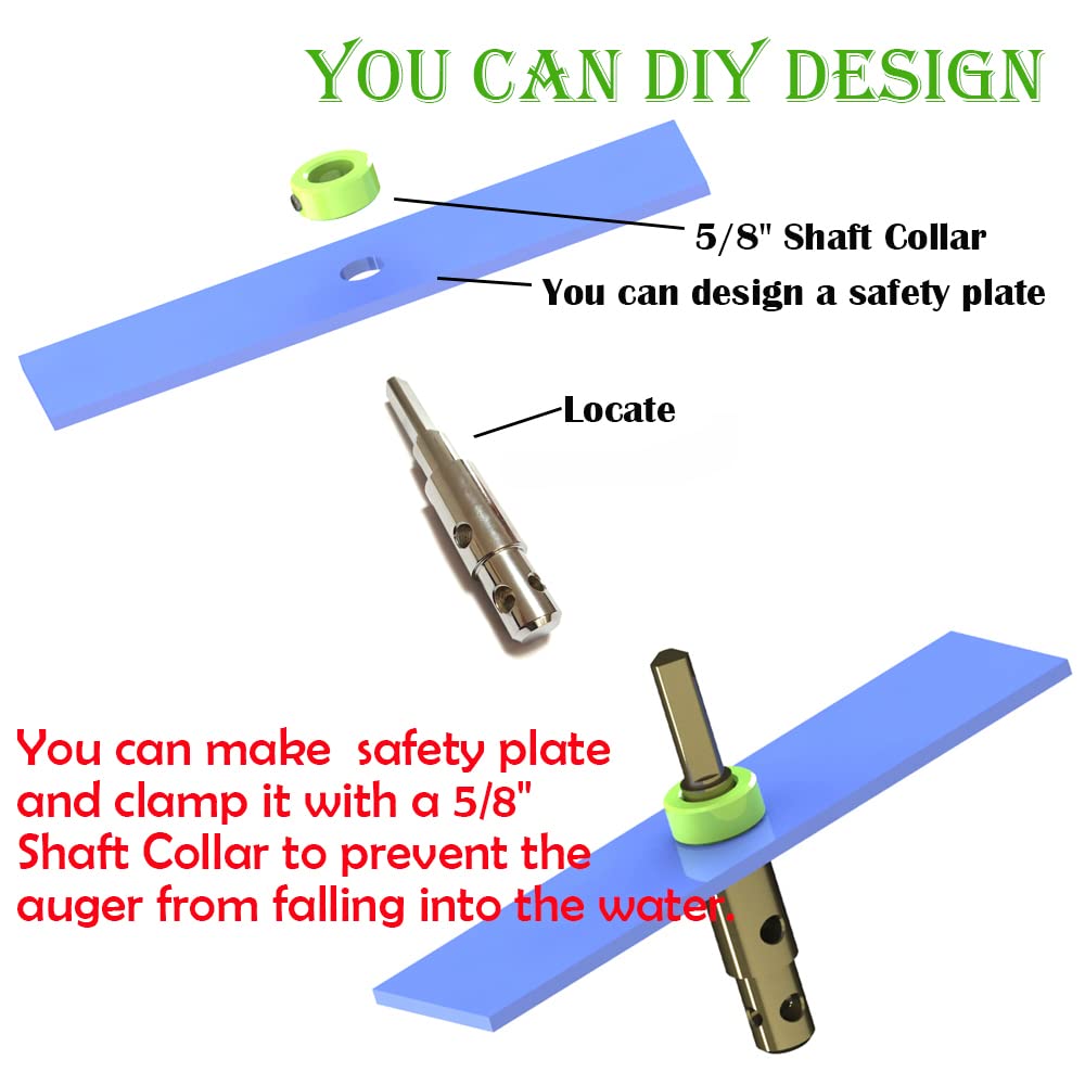 RHKING DIY ice auger stop plate idea helps prevent water loss during use.