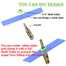 RHKING DIY ice auger stop plate idea helps prevent water loss during use.
